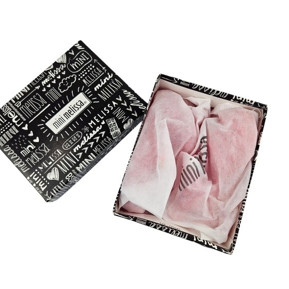 NEW Mini Melissa Pink, Silver Sparkly Star & Rainbow Sandal, Size 9, New in Box - Picture 12 of 14